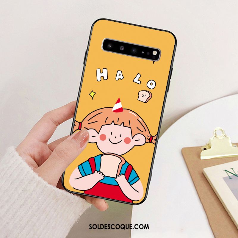 Coque Samsung Galaxy S10 5g Dessin Animé Amoureux Étui Incassable Charmant Pas Cher