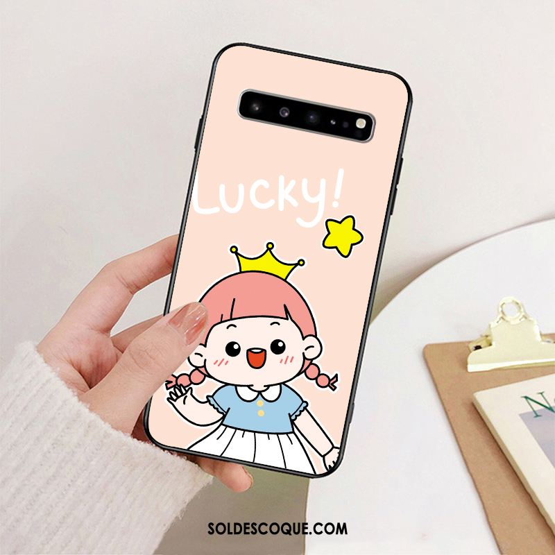 Coque Samsung Galaxy S10 5g Dessin Animé Amoureux Étui Incassable Charmant Pas Cher