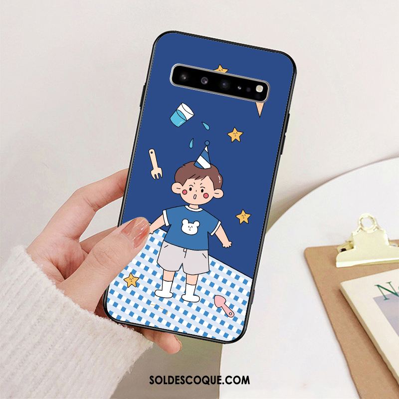 Coque Samsung Galaxy S10 5g Dessin Animé Amoureux Étui Incassable Charmant Pas Cher