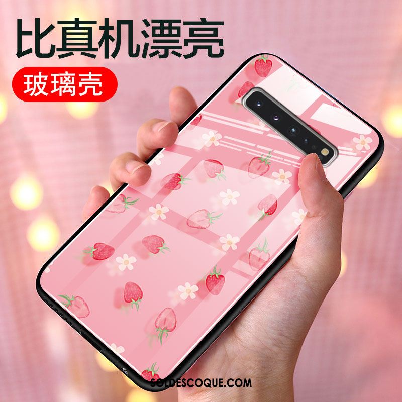 Coque Samsung Galaxy S10 5g Frais Rose Protection Silicone Incassable Pas Cher