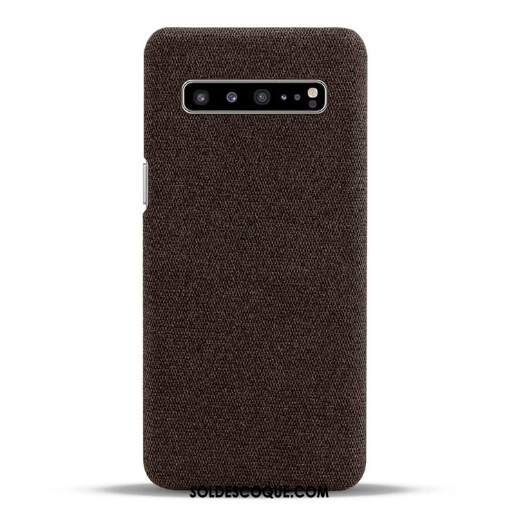 Coque Samsung Galaxy S10 5g Incassable Sac Délavé En Daim Personnalité Modèle Fleurie Housse Soldes