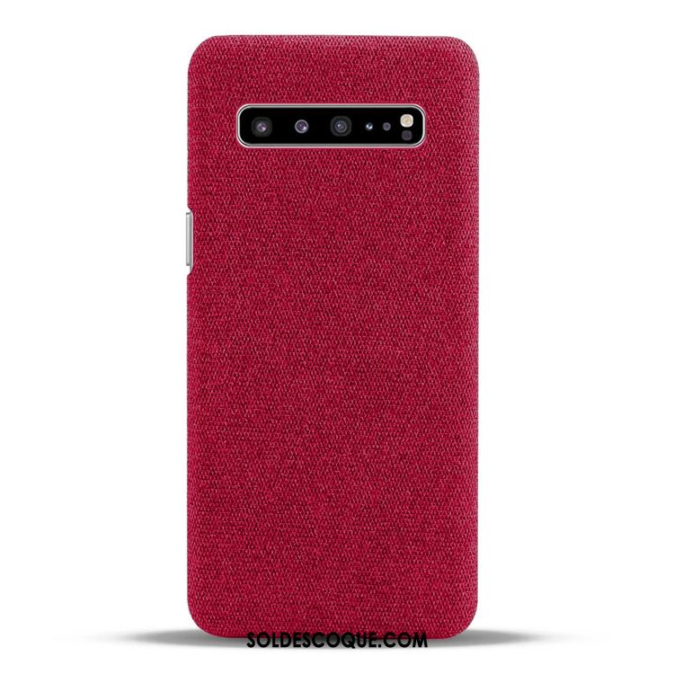 Coque Samsung Galaxy S10 5g Incassable Sac Délavé En Daim Personnalité Modèle Fleurie Housse Soldes