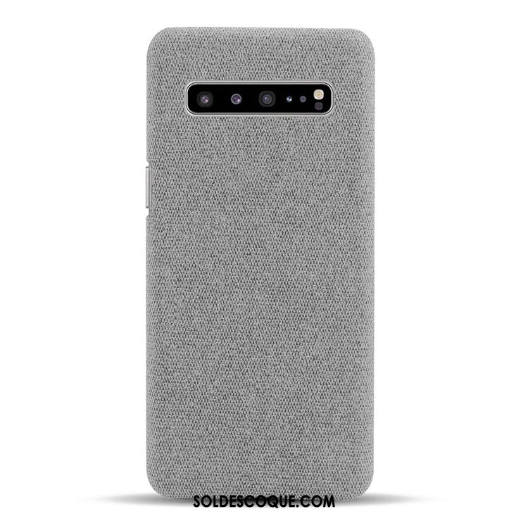 Coque Samsung Galaxy S10 5g Incassable Sac Délavé En Daim Personnalité Modèle Fleurie Housse Soldes