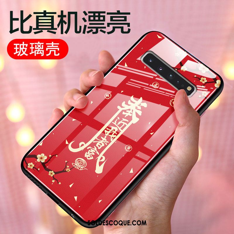 Coque Samsung Galaxy S10 5g Style Chinois Protection Verre Nouveau Tout Compris Soldes