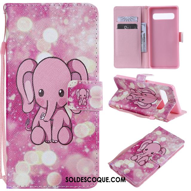 Coque Samsung Galaxy S10 5g Étoile Étui En Cuir Rose Silicone Dessin Animé En Ligne