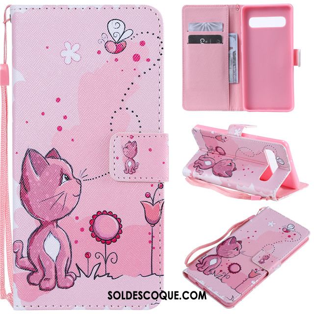 Coque Samsung Galaxy S10 5g Étoile Étui En Cuir Rose Silicone Dessin Animé En Ligne