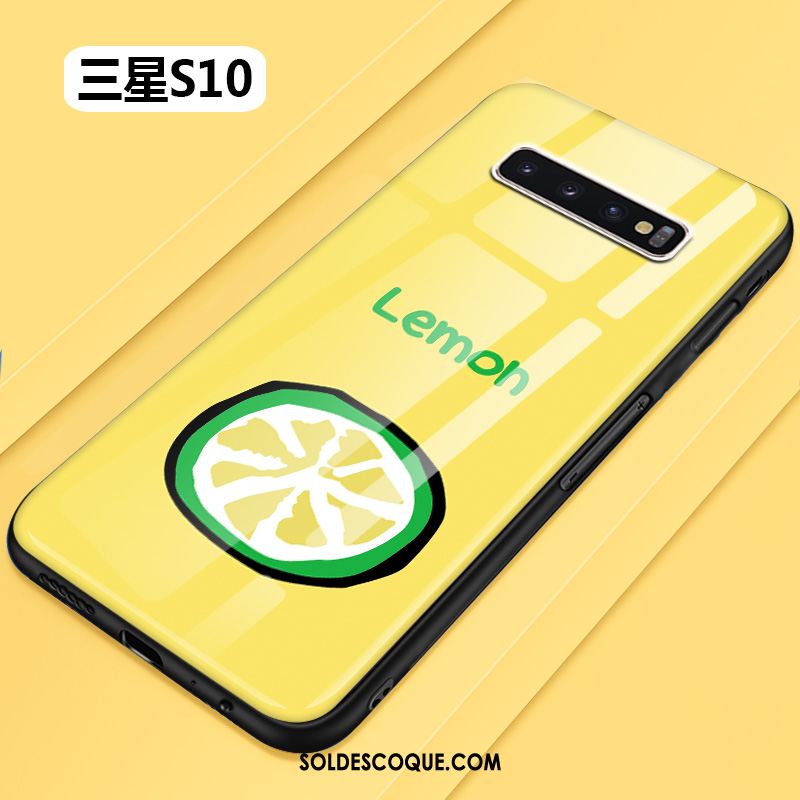 Coque Samsung Galaxy S10 Art Jaune Étoile Protection Incassable Housse En Vente