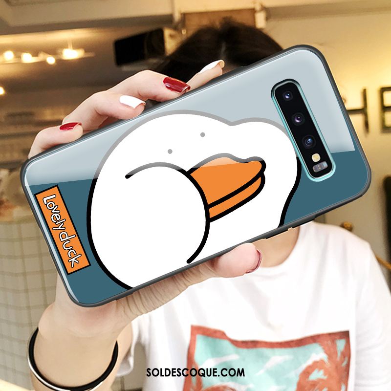 Coque Samsung Galaxy S10 Blanc Étui Amoureux Créatif Verre France