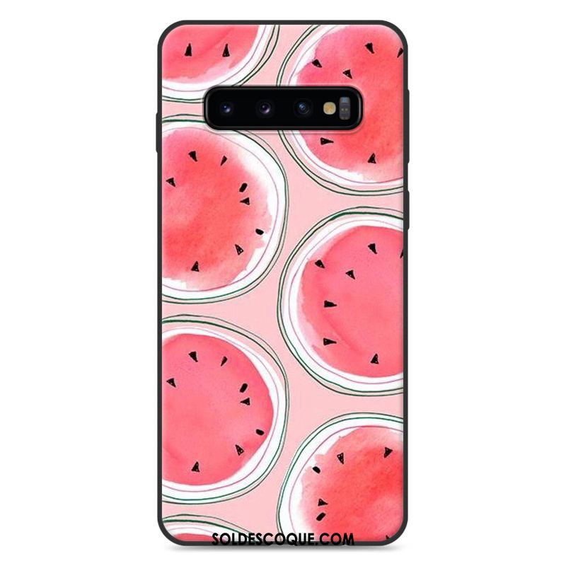 Coque Samsung Galaxy S10+ Bleu Paysage Étui Peinture Silicone Housse En Vente