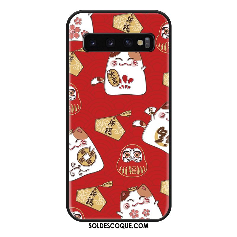 Coque Samsung Galaxy S10+ Charmant Marque De Tendance Étui De Fête Dessin Animé Pas Cher