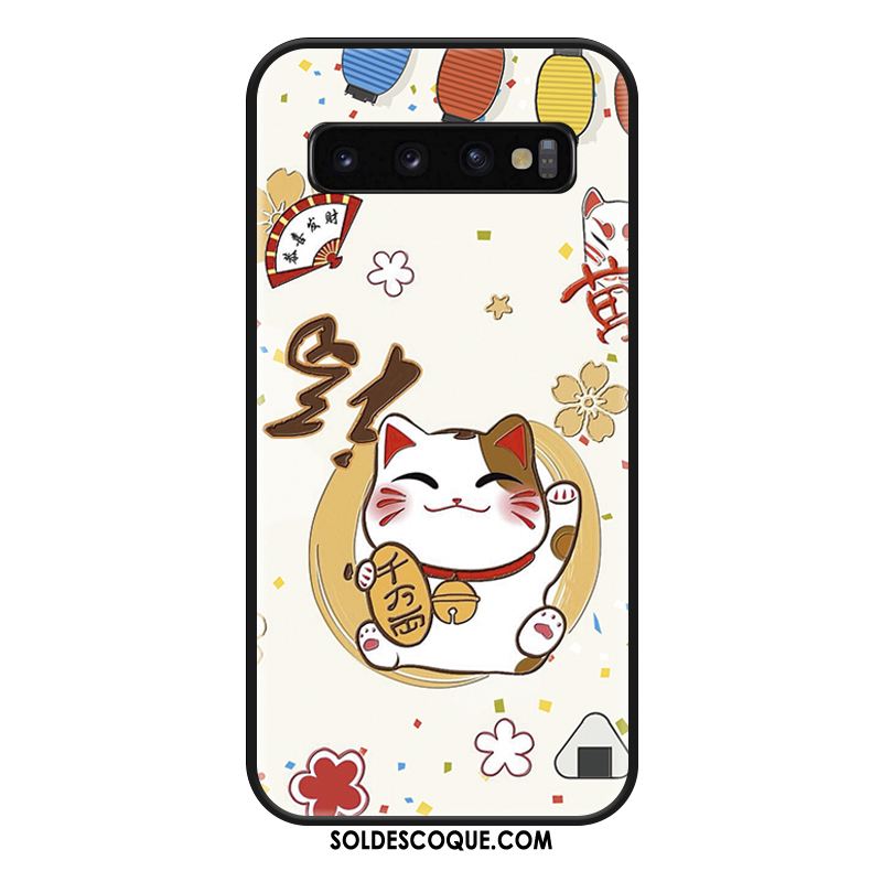 Coque Samsung Galaxy S10+ Charmant Marque De Tendance Étui De Fête Dessin Animé Pas Cher