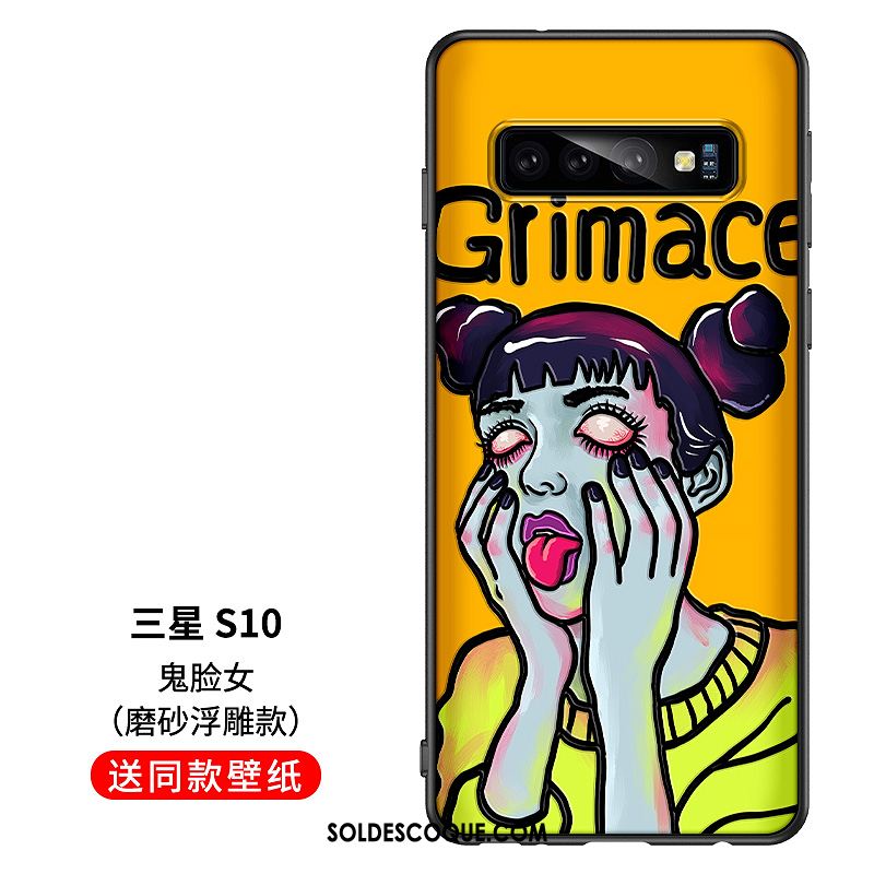 Coque Samsung Galaxy S10 Créatif Gaufrage Étui Incassable Étoile Pas Cher