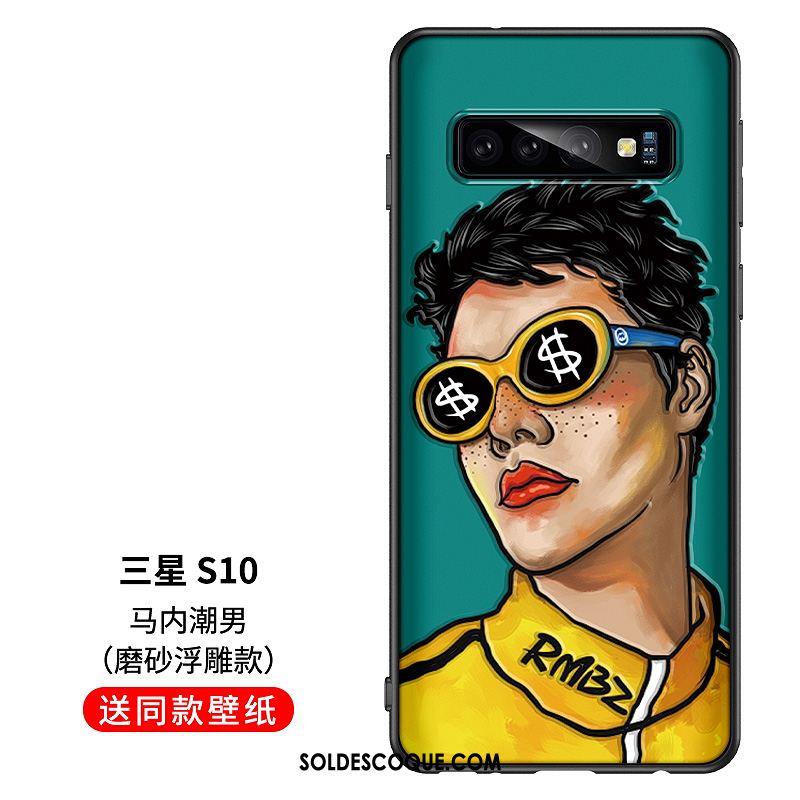 Coque Samsung Galaxy S10 Créatif Gaufrage Étui Incassable Étoile Pas Cher