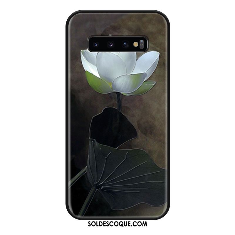 Coque Samsung Galaxy S10+ Créatif Style Chinois Téléphone Portable Gaufrage Étui Pas Cher