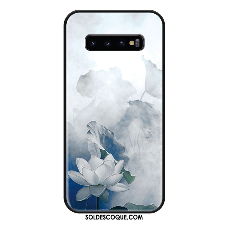 Coque Samsung Galaxy S10+ Créatif Style Chinois Téléphone Portable Gaufrage Étui Pas Cher