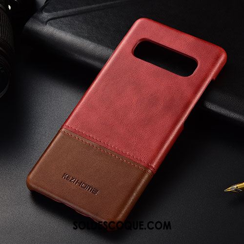 Coque Samsung Galaxy S10+ Cuir Véritable Téléphone Portable Étoile Très Mince Business Soldes