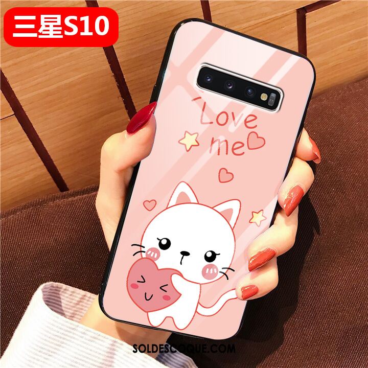 Coque Samsung Galaxy S10 Dessin Animé Personnalité Verre Simple Étoile En Vente