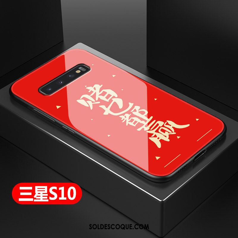 Coque Samsung Galaxy S10 Dessin Animé Rouge Difficile Étui Téléphone Portable Pas Cher