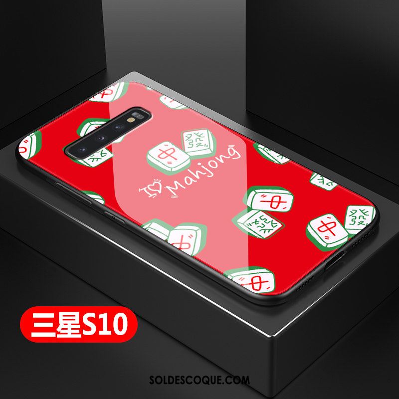 Coque Samsung Galaxy S10 Dessin Animé Rouge Difficile Étui Téléphone Portable Pas Cher