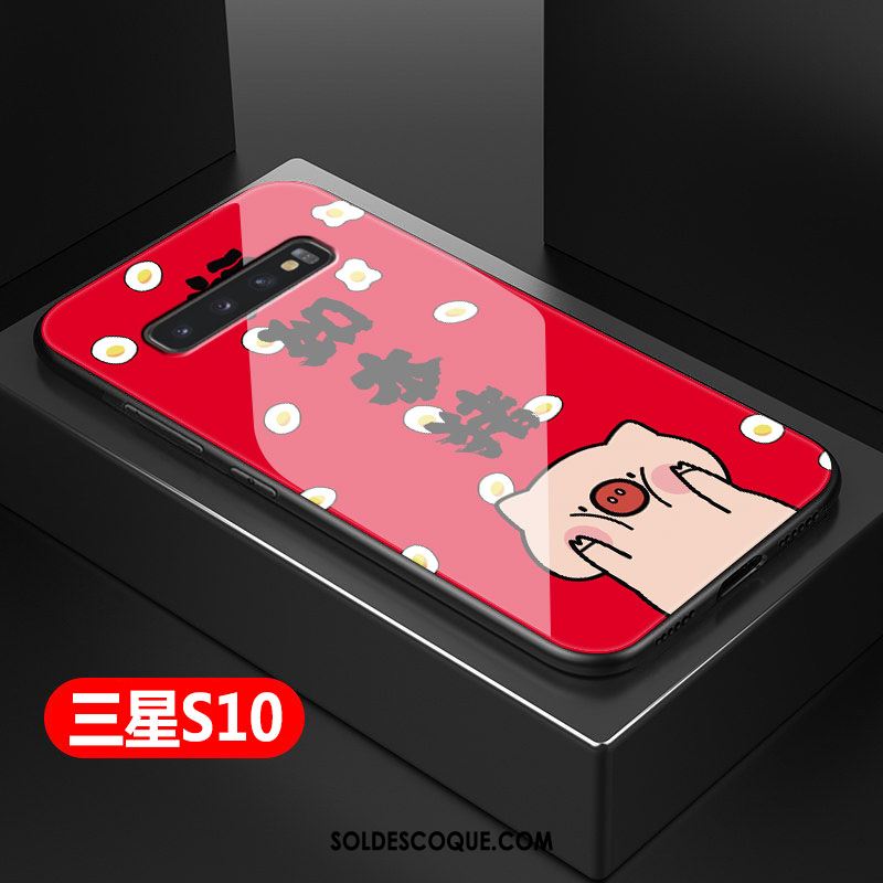 Coque Samsung Galaxy S10 Dessin Animé Rouge Difficile Étui Téléphone Portable Pas Cher