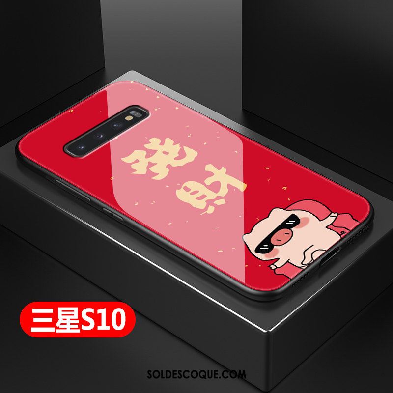 Coque Samsung Galaxy S10 Dessin Animé Rouge Difficile Étui Téléphone Portable Pas Cher