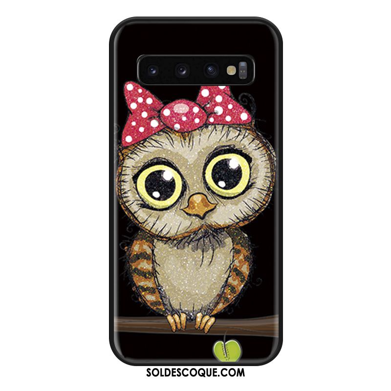 Coque Samsung Galaxy S10 Dessin Animé Silicone Créatif Noir Téléphone Portable Pas Cher