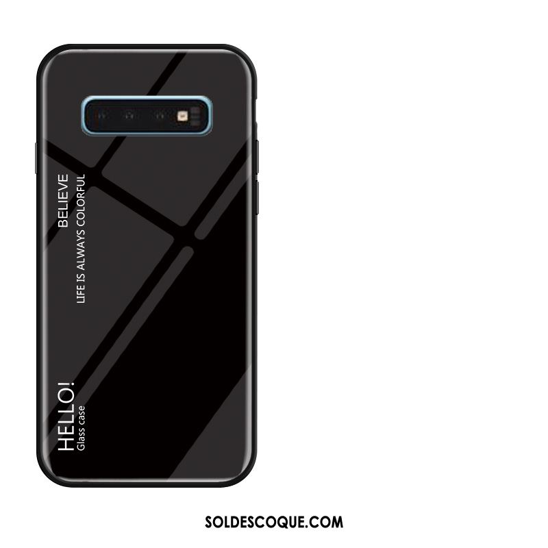 Coque Samsung Galaxy S10 Dégradé Étoile Tendance Jaune Silicone Pas Cher