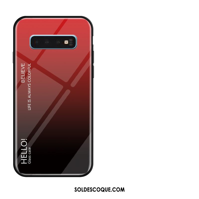 Coque Samsung Galaxy S10 Dégradé Étoile Tendance Jaune Silicone Pas Cher