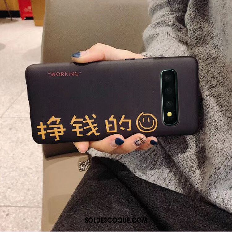 Coque Samsung Galaxy S10 Délavé En Daim Très Mince Silicone Téléphone Portable Fluide Doux Pas Cher