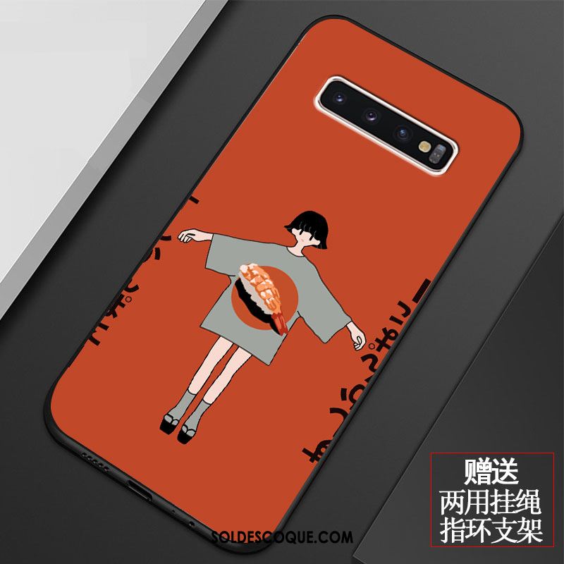 Coque Samsung Galaxy S10 Fluide Doux Charmant Tout Compris Personnalité Net Rouge Pas Cher