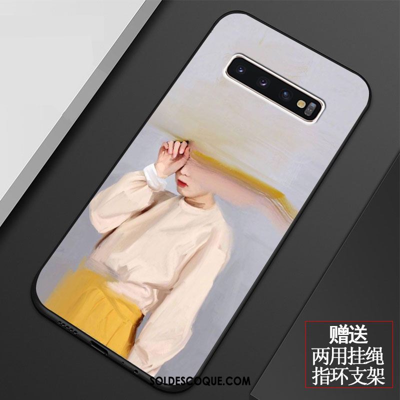 Coque Samsung Galaxy S10 Fluide Doux Charmant Tout Compris Personnalité Net Rouge Pas Cher