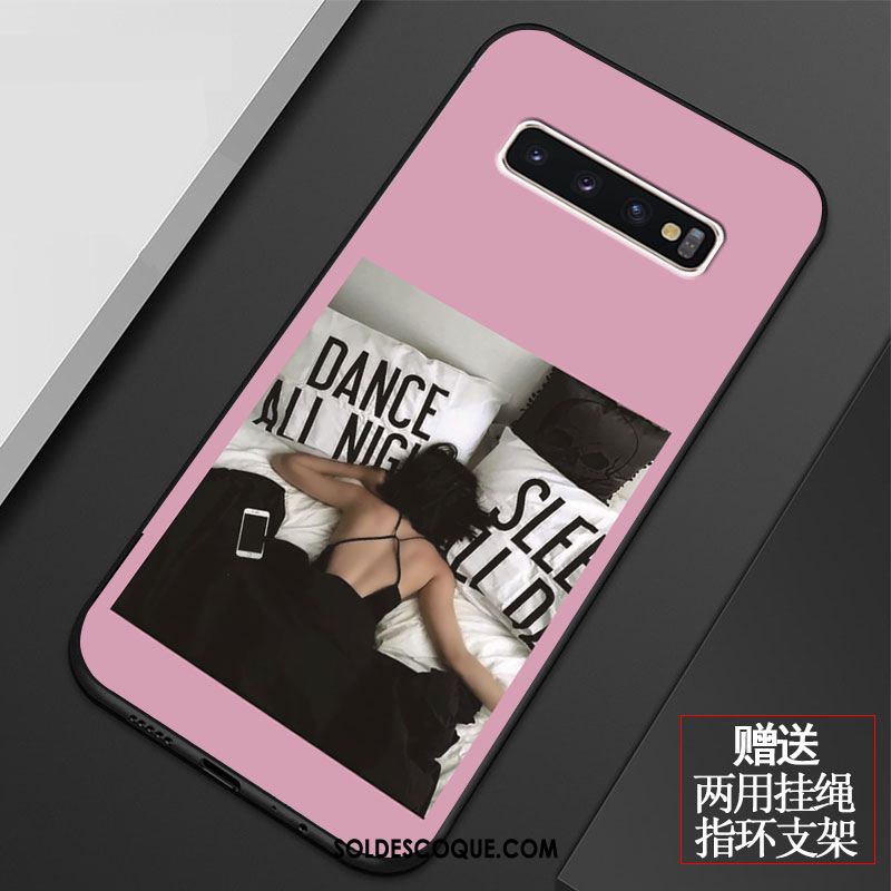 Coque Samsung Galaxy S10 Fluide Doux Charmant Tout Compris Personnalité Net Rouge Pas Cher