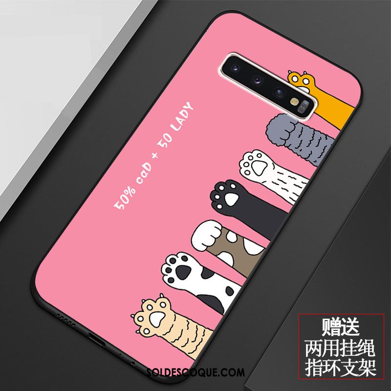 Coque Samsung Galaxy S10 Fluide Doux Charmant Tout Compris Personnalité Net Rouge Pas Cher