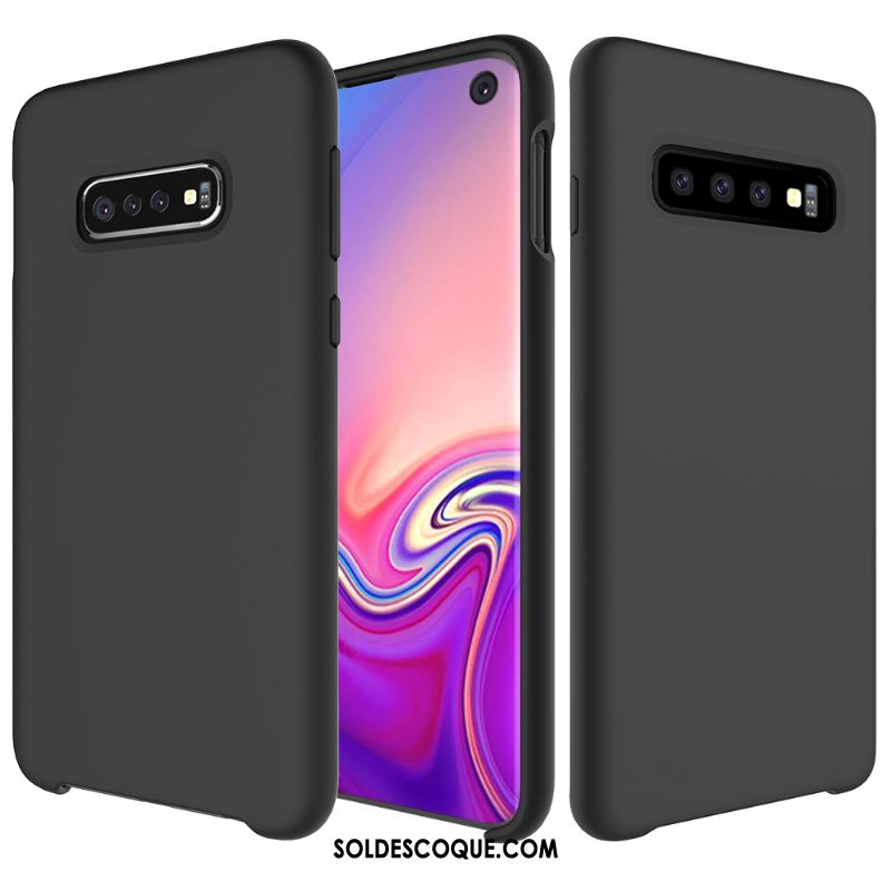 Coque Samsung Galaxy S10 Fluide Doux Très Mince Étui Rouge Silicone Pas Cher