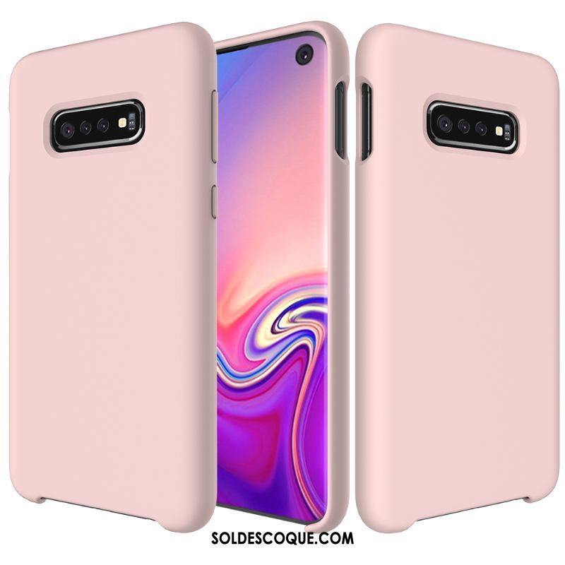 Coque Samsung Galaxy S10 Fluide Doux Très Mince Étui Rouge Silicone Pas Cher