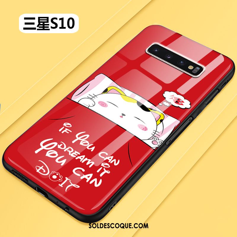 Coque Samsung Galaxy S10 Fluide Doux Étui Difficile Tout Compris Rose En Ligne