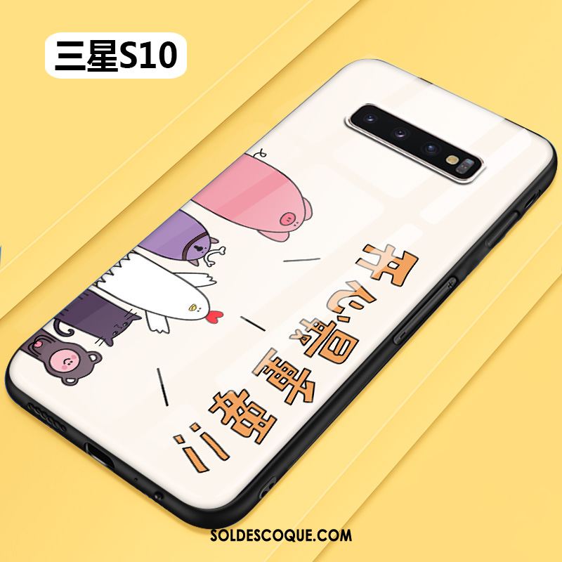 Coque Samsung Galaxy S10 Fluide Doux Étui Difficile Tout Compris Rose En Ligne