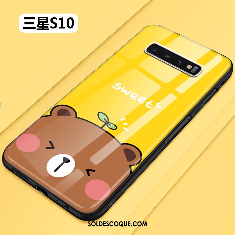 Coque Samsung Galaxy S10 Fluide Doux Étui Difficile Tout Compris Rose En Ligne