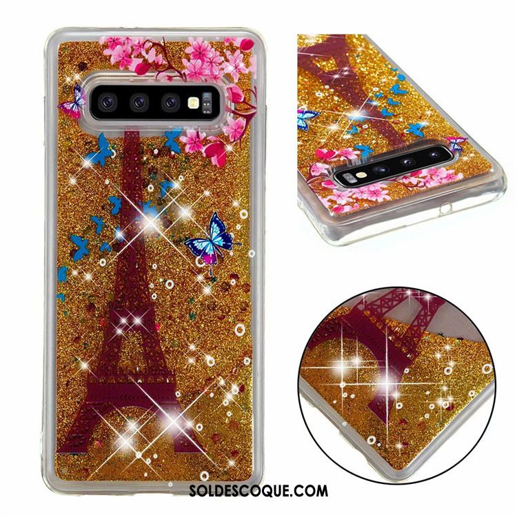 Coque Samsung Galaxy S10 Incassable Or Dessin Animé Téléphone Portable Étoile Housse En Ligne