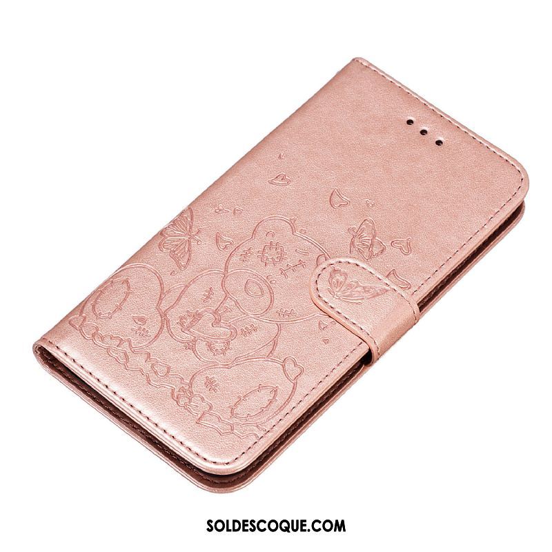 Coque Samsung Galaxy S10 Lite Étui En Cuir Carte Dessin Animé Téléphone Portable Rose En Ligne