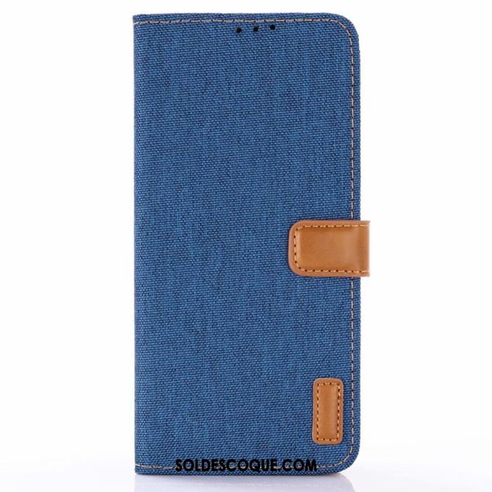 Coque Samsung Galaxy S10 Lite Étui En Cuir Denim Bleu Protection Étoile Housse En Vente