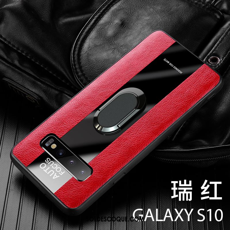 Coque Samsung Galaxy S10 Magnétisme Luxe Business Très Mince Étui En Cuir Pas Cher