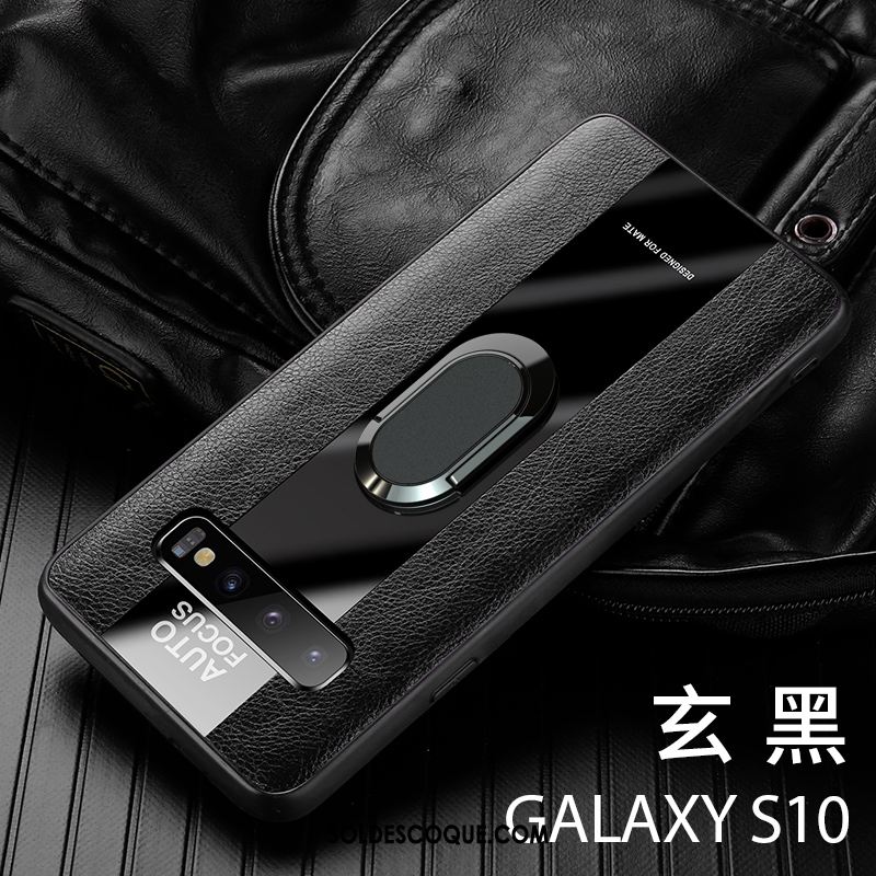 Coque Samsung Galaxy S10 Magnétisme Luxe Business Très Mince Étui En Cuir Pas Cher