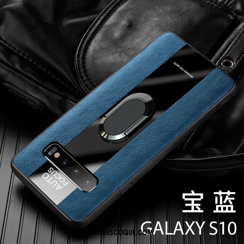 Coque Samsung Galaxy S10 Magnétisme Luxe Business Très Mince Étui En Cuir Pas Cher