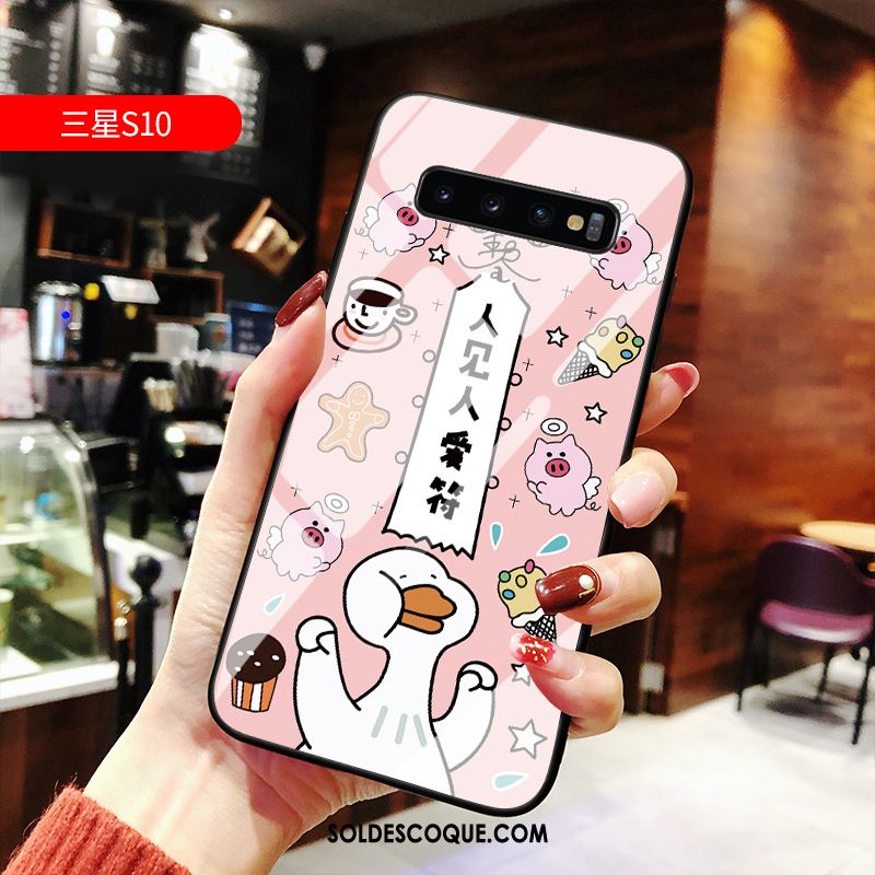 Coque Samsung Galaxy S10 Net Rouge Charmant Tout Compris Dessin Animé Étui En Vente