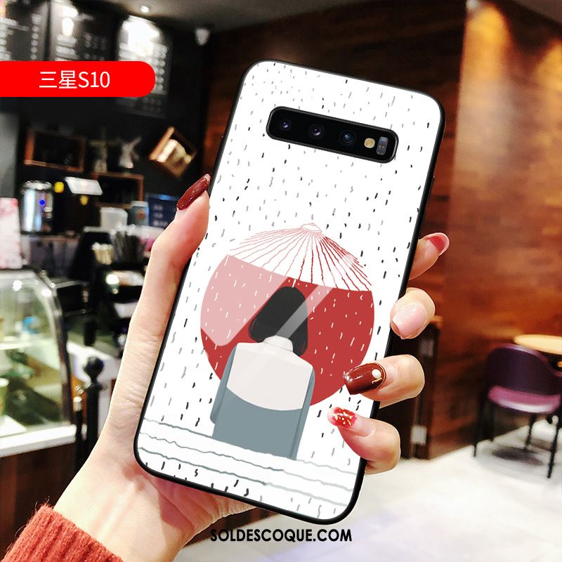 Coque Samsung Galaxy S10 Net Rouge Charmant Tout Compris Dessin Animé Étui En Vente