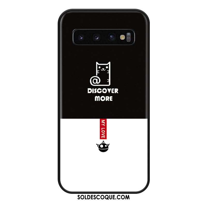 Coque Samsung Galaxy S10+ Ornements Suspendus Étui Net Rouge Chat Personnalité En Vente