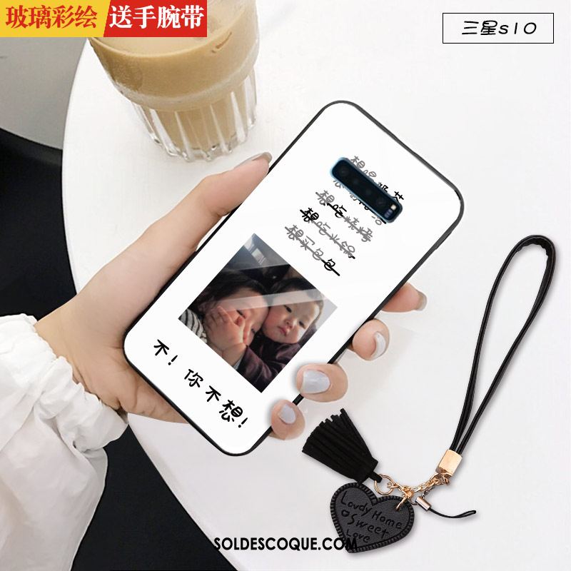 Coque Samsung Galaxy S10 Personnalité Incassable Vent Blanc Étui Pas Cher