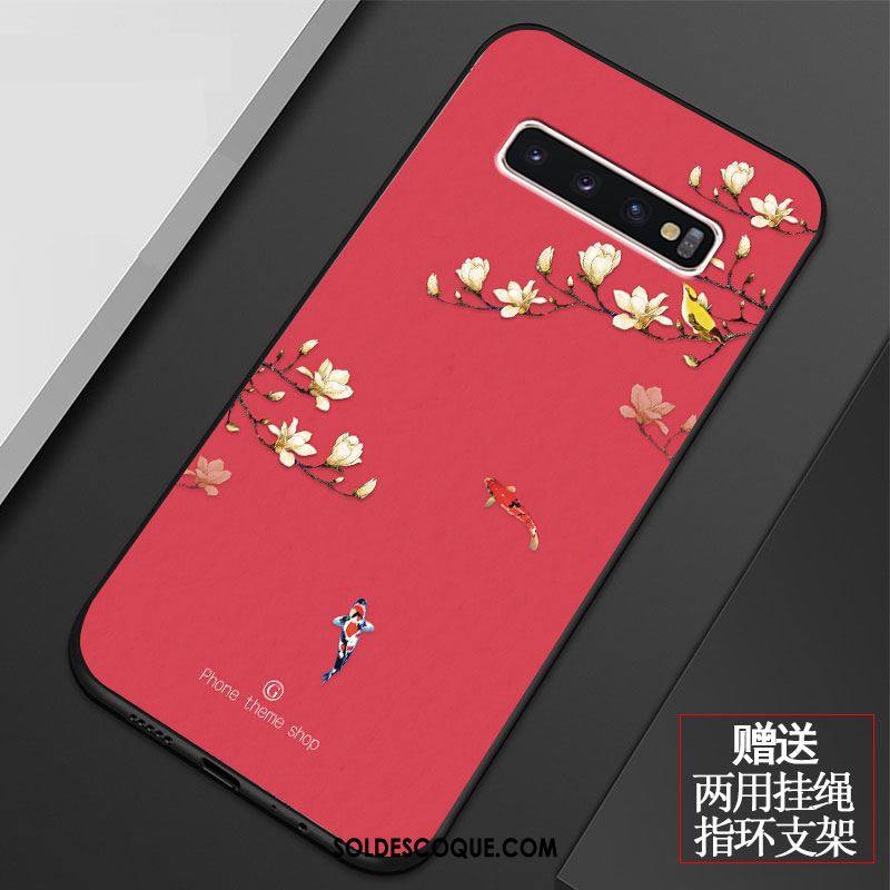 Coque Samsung Galaxy S10 Petit Silicone Vintage Incassable Étui Pas Cher