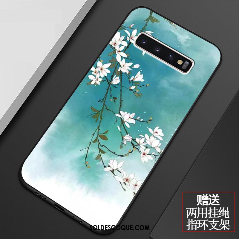 Coque Samsung Galaxy S10 Petit Silicone Vintage Incassable Étui Pas Cher